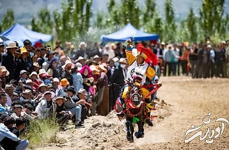 مسابقه اسب سواری در جشنواره برداشت محصول در تبت/ شینهوا عکسهای جالب,عکسهای جذاب,اسب سواری